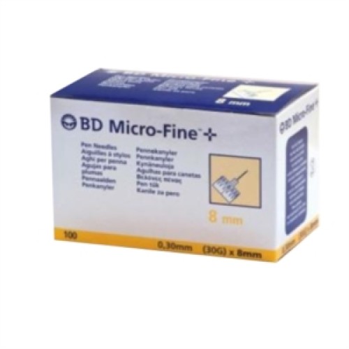 BECTON DICKINSON BD MICROFINE+ G30 8 MM AGO PER PENNA DA INSULINA 100 PEZZI